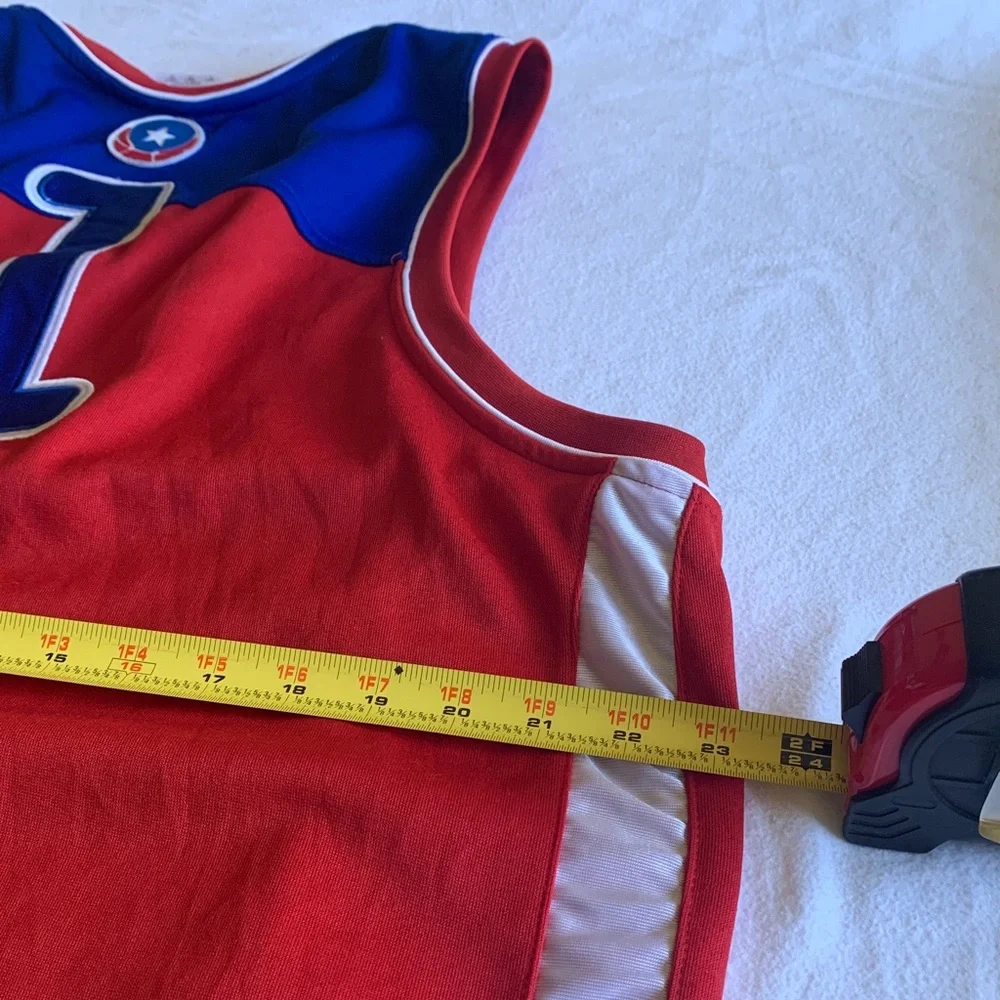 And1 Puerto Rico Basketball Jersey - Red, Blue, and White - Picture 9 of 9